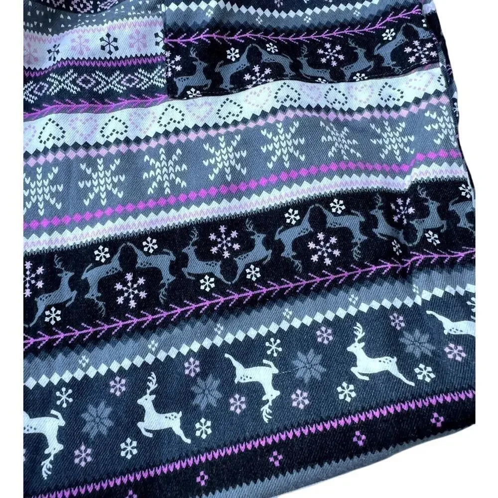 Joyspun Flannel Stripe PJ Bottoms, Women's M (8-10)